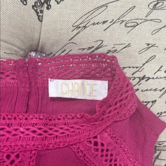 CHANCE Elegant Magenta Mini Dress - Picture 3 of 11